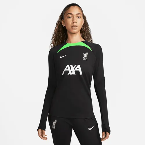 Liverpool F.C. Strike Women's Nike Dri-FIT Crew-Neck Football Drill Top - Black - Polyester