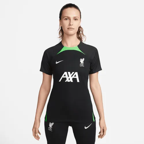 Liverpool F.C. Strike Women's Nike Dri-FIT Knit Football Top - Black - Polyester