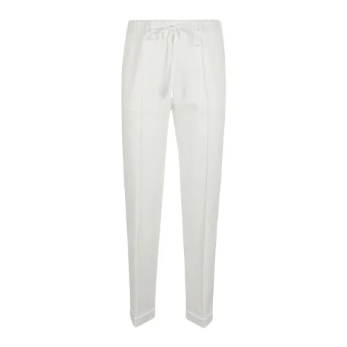Liviana Conti , Cream Elastic Waist Trousers ,Beige female, Sizes: