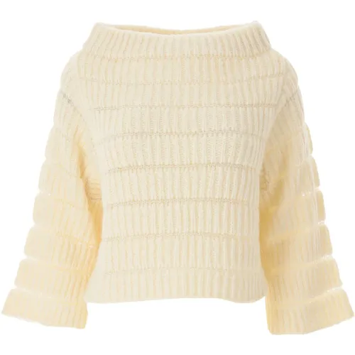 Liviana Conti , Liviana Conti Sweaters Cream ,Beige female, Sizes: