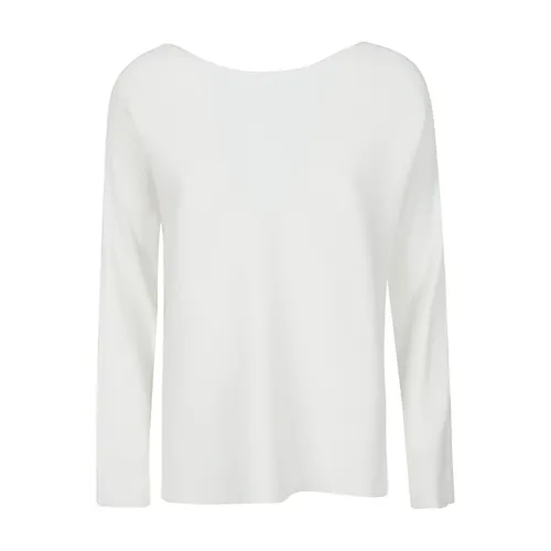 Liviana Conti , Ribbed Viscose Sweater in White ,White female, Sizes: