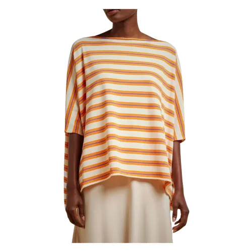 Liviana Conti , Striped Tricolor Sweater Kimono Sleeve ,Multicolor female, Sizes: