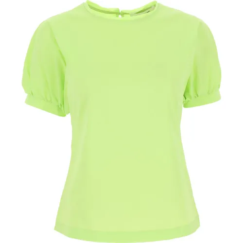Liviana Conti , Stylish Blue and Green T-Shirt for Women ,Green female, Sizes: