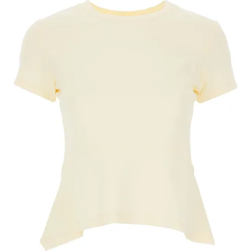 Liviana Conti , Timeless Cream T-Shirt for Fashion-Forward Females ,Beige female, Sizes: