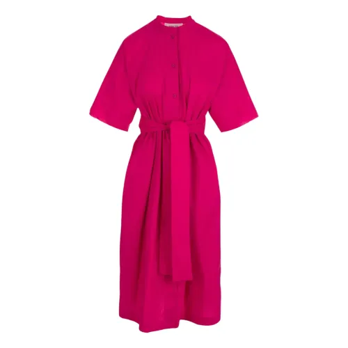 Liviana Conti , Wrap Chemisier Dress ,Pink female, Sizes:
