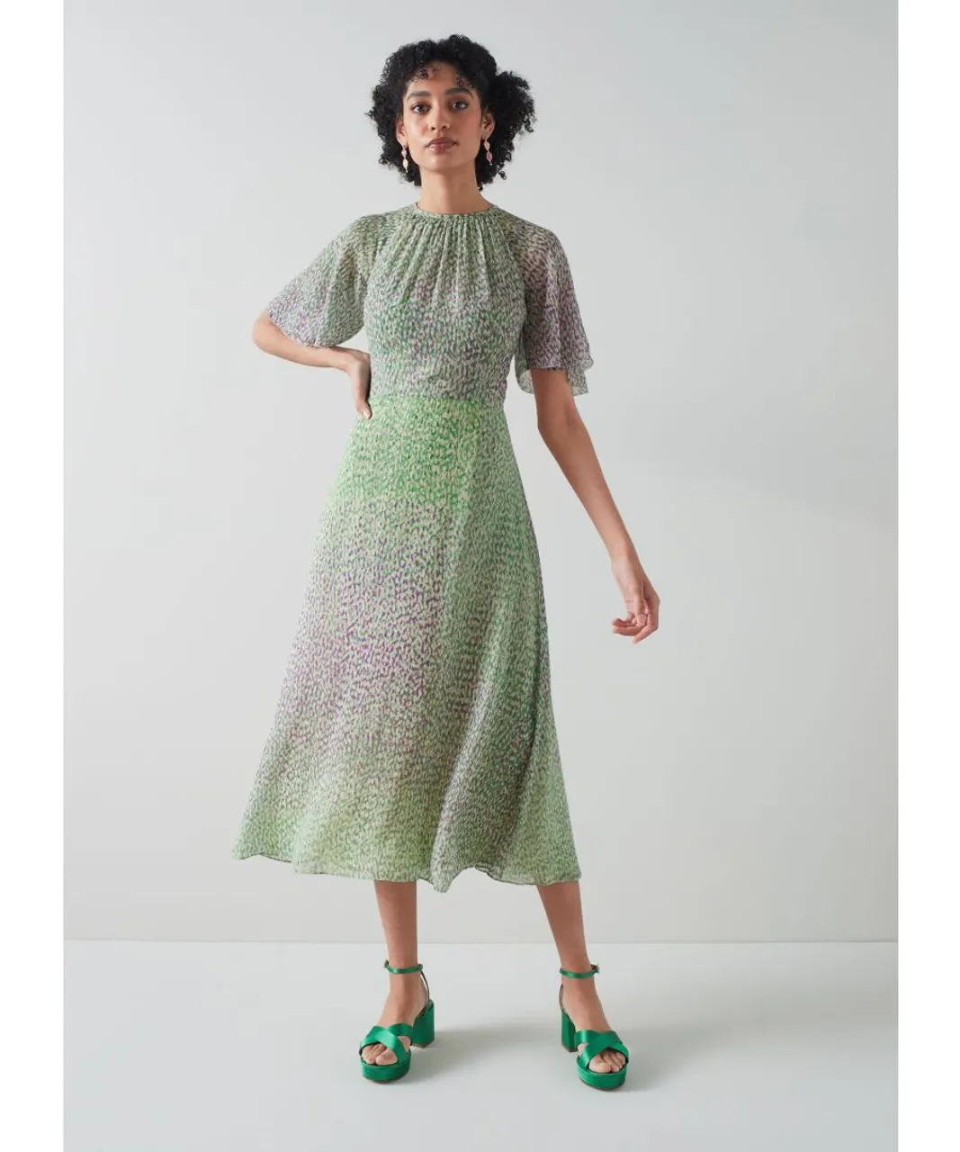 LK Bennett Womens Elowen Dresses, Green