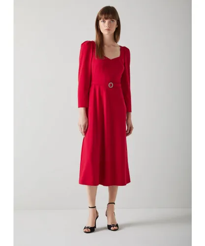 LK Bennett Womens Katerina Dress, Raspberry - Red