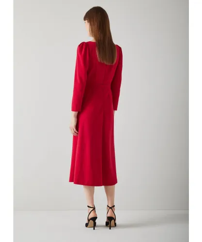 LK Bennett Womens Katerina Dress, Raspberry - Red