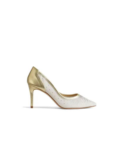 LK Bennett Womens Liberty Closed Courts,Nude - Beige Leather