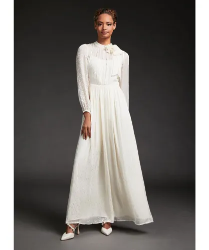 LK Bennett Womens Lovette Dresses,Antique White