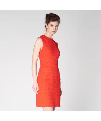 LK Bennett Womens Lucca Dress, Bright Red Cotton