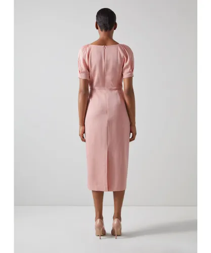 LK Bennett Womens Paige Dresses, Pale Pink Silk