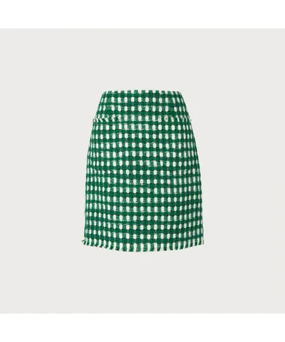 LK Bennett Womens TAMMY skirt, Green Cotton