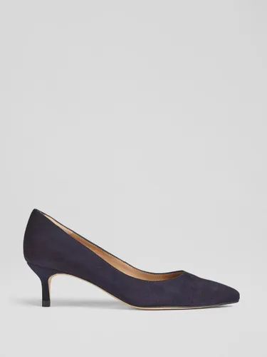 L.K.Bennett Audrey Pointed Toe Court Shoes - Navy Suede - Female