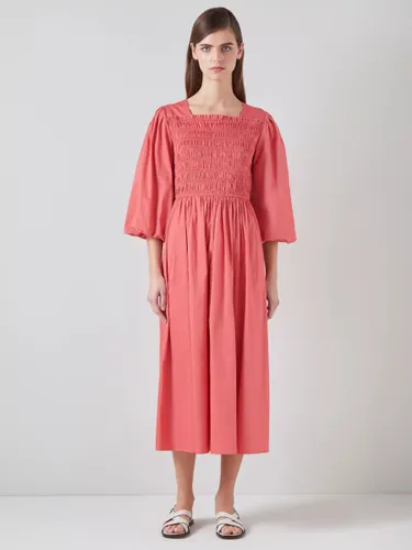L.K.Bennett Calister Puff Sleeve Maxi Dress, Rose - Rose - Female