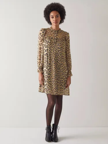 L.K.Bennett Edie Leopard Print Mini Dress, Multi - Multi - Female