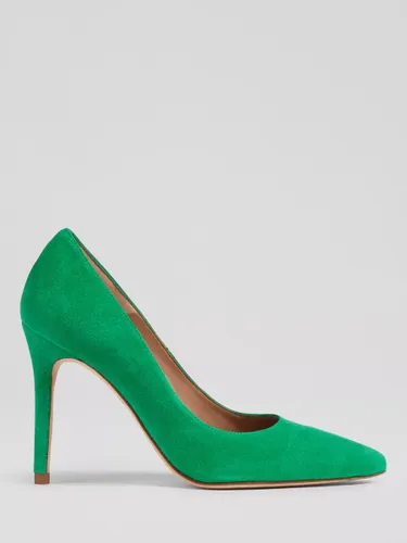 L.K.Bennett Fern Suede Pointed Toe Court Shoes, Eden Green - Eden Green - Female