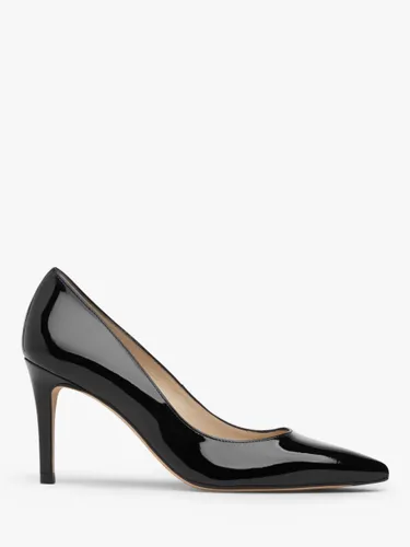 L.K.Bennett Floret Pointed Toe Court Shoes - Black Patent - Female