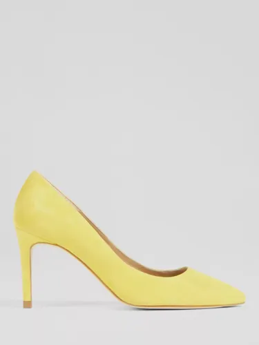 L.K.Bennett Floret Pointed Toe Suede Court Shoes, Yellow - Yellow - Female