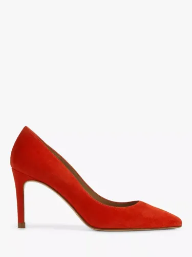 L.K.Bennett Floret Suede Stiletto Heel Court Shoes - Scarlet - Female