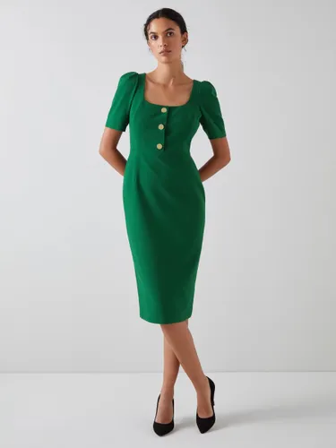 L.K.Bennett Folly Crepe Shift Dress - Green Dark Green - Female