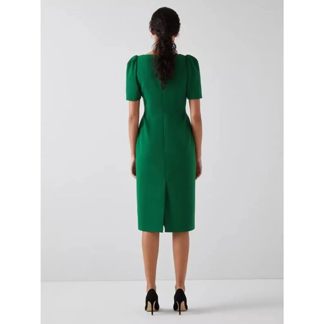 L.K.Bennett Folly Crepe Shift Dress - Green Dark Green - Female