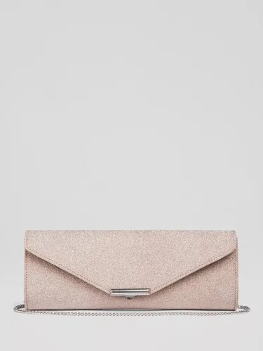 L.K.Bennett Lucille Chain Strap Envelope Clutch Bag, Lipstick Pink - Lipstick Pink - Female