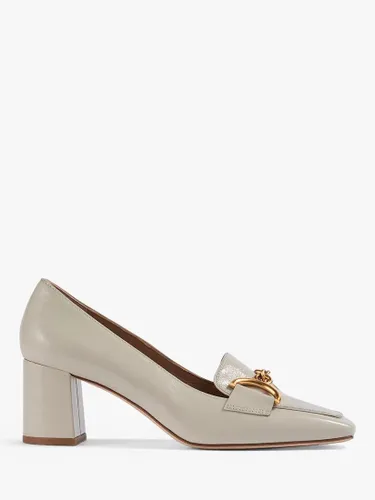 L.K.Bennett Samantha Crinkle Patent Snaffle-Detail Court Shoes - White - Female