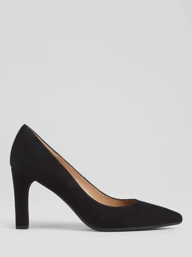 L.K.Bennett Tess Suede  Block Heeled Court Shoes - Black - Female