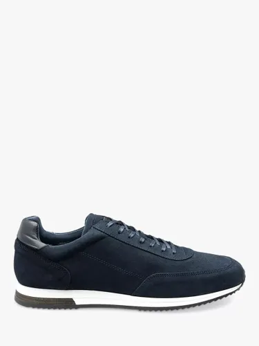 Loake Bannister Suede Leather Trainers - Blue - Male