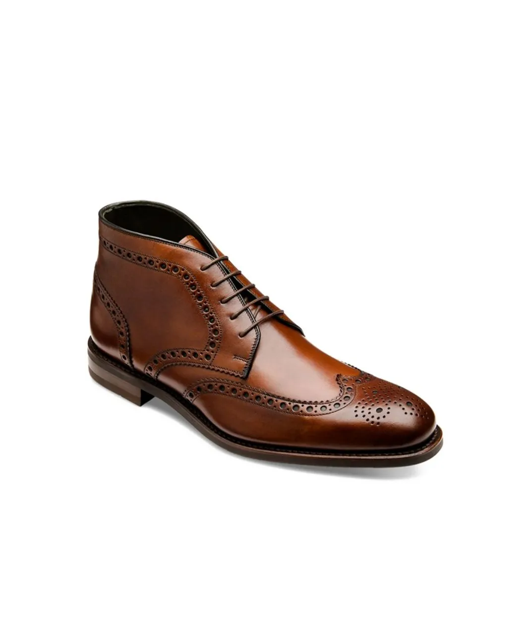 Loake Mens Sywell Hand Painted Brogue Boot Cedar - Brown