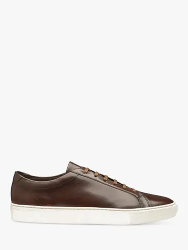 Loake Sprint Leather Trainers - Dark Brown - Male