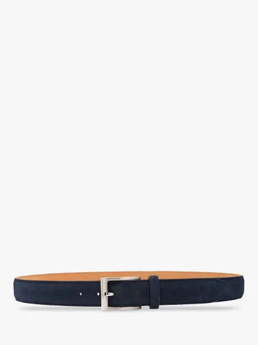 Loake William Suede Leather Belt - Blue - Male