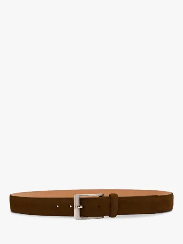 Loake William Suede Leather Belt - Brown - Male