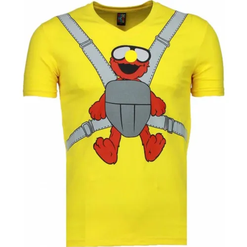 Local Fanatic , Baby Bear Fun - T Shirt Men - 54009Mg ,Yellow male, Sizes: