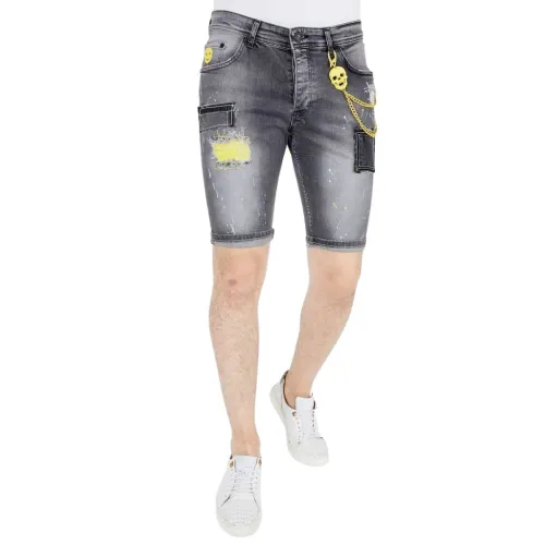Local Fanatic , Short Jeans Shorts Men - 1053 ,Gray male, Sizes: