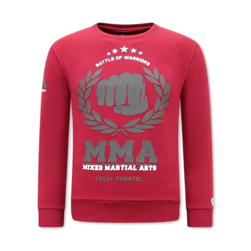 Local Fanatic , Sweatshirts ,Red male, Sizes: