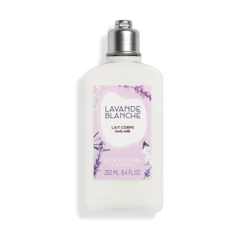 L'OCCITANE White Lavender Body Milk 250ml | Enriched with