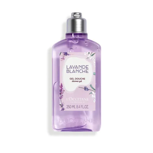 L'OCCITANE White Lavender Shower Gel 250ml | Enriched with
