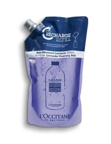 L'Occitane Womens Mens Lavender Foaming Bath Eco Refill 500ml