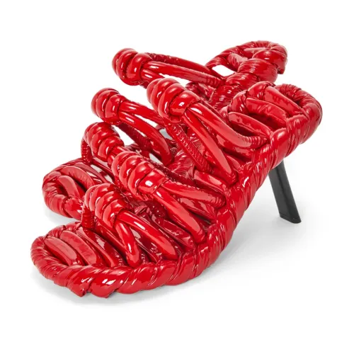 Loewe , Red Knotted Petal Sandals ,Red female, Sizes: