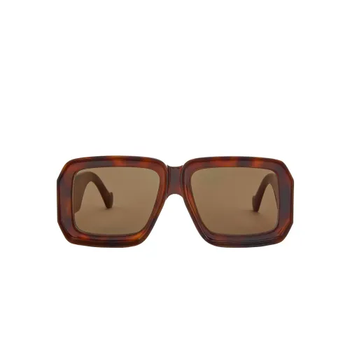 Loewe , Square Acetate Sunglasses in Brown Tortoise ,Brown female, Sizes: