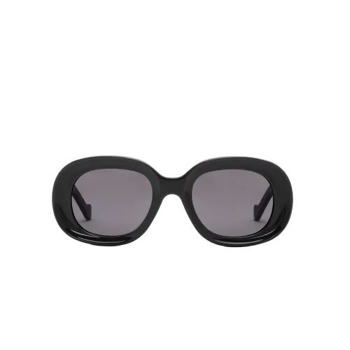 Loewe , Womens Oval Acetate Sunglasses in Black ,Black female, Sizes: