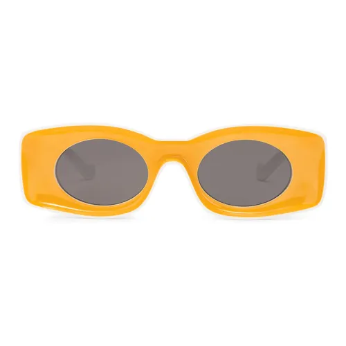 Loewe , Yellow and White Rectangular Sunglasses ,Yellow female, Sizes: ONE