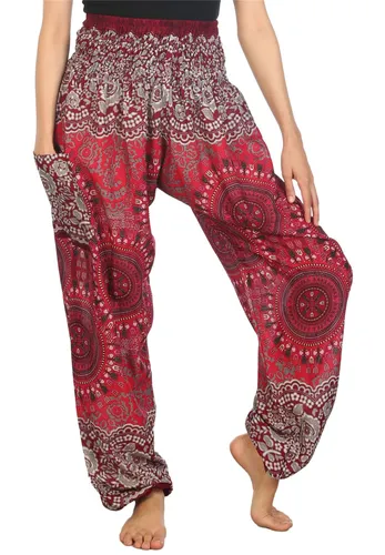 Lofbaz Harem Pants for Women Hippie Boho Festival Clothing
