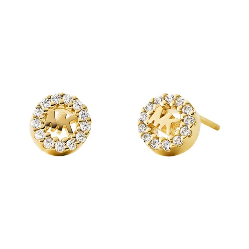 Logo 14ct Yellow Gold Coloured Stud Earrings