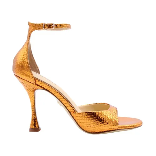 Lola Cruz , Berenice High Heel Sandals ,Orange female, Sizes: