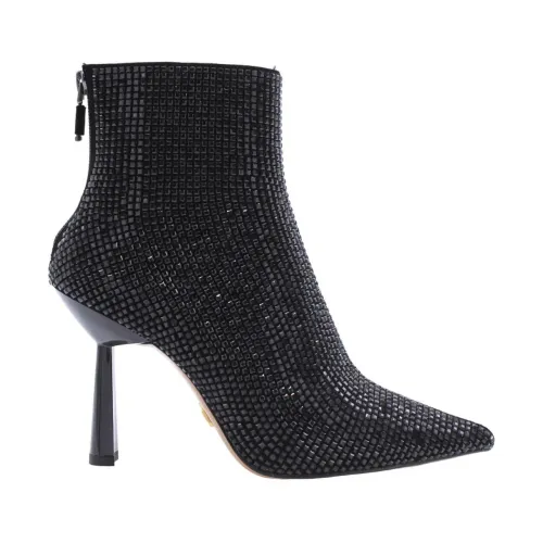 Lola Cruz , Elegant Heeled Boots ,Black female, Sizes: