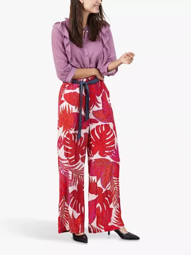 Lollys Laundry Vicky Floral Wide Leg Trousers, Red - Red - Female