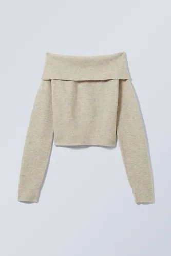 Lolo Off Shoulder Sweater - Brown